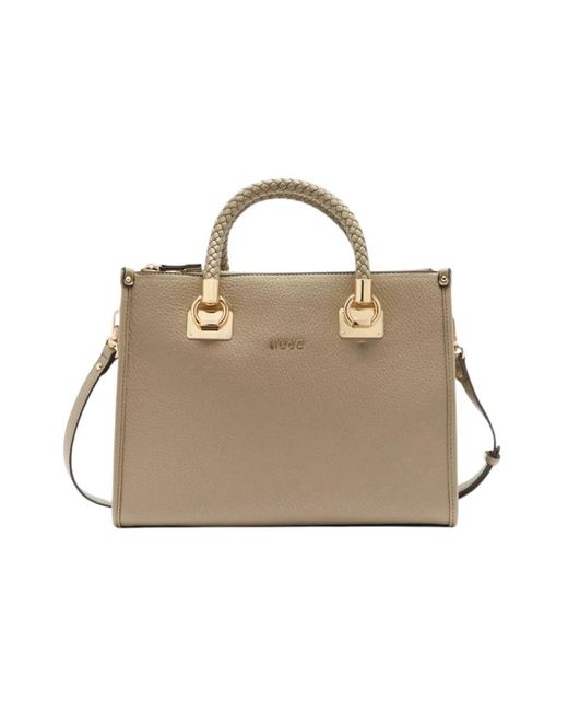 Liu Jo Satchel Media Tas Met Verstelbare Band in het Metallic