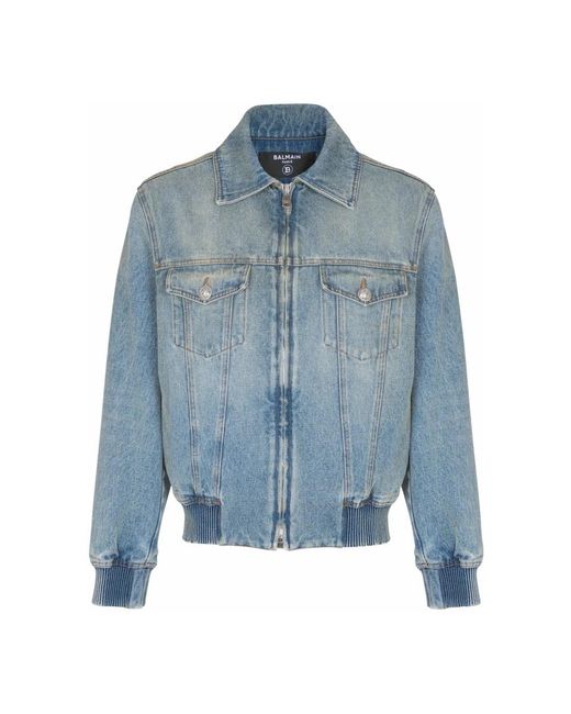 Denim Jackets Balmain pour homme en coloris Blue
