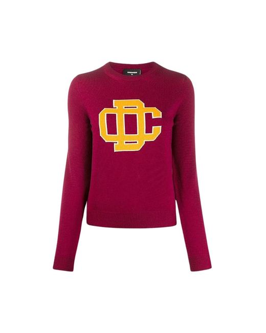 Round-Neck Knitwear DSquared² en coloris Purple