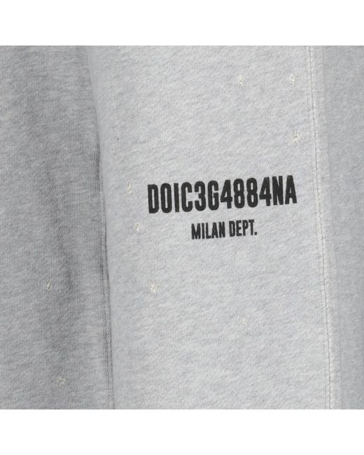Dolce & Gabbana Bedruckte jogginghose in Gray für Herren