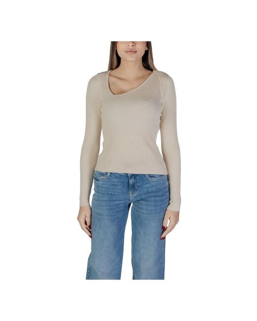 Vila V-Neck Knitwear in het Blue