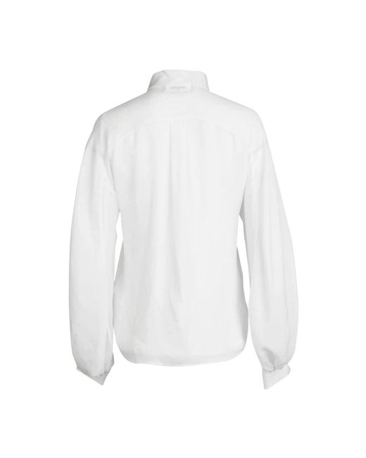 DSquared² Luxueuze Zijden Blouse Met Knopen in het White