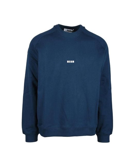Felpa in cotone di MSGM in Blue da Uomo