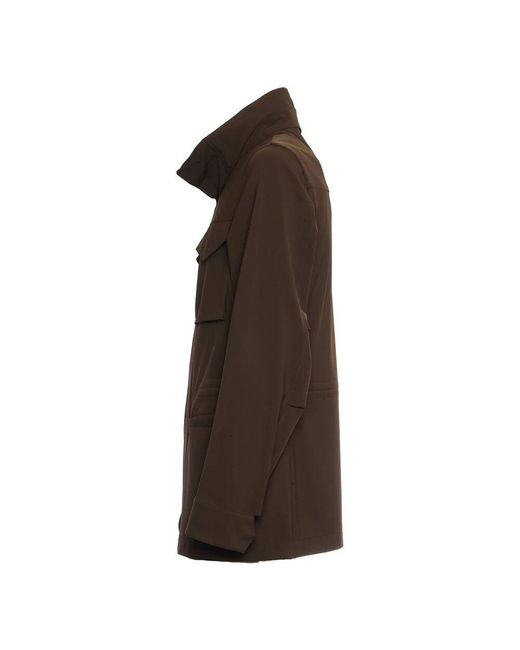 Montecore Dunkelbraune Feldjacke Mit Kapuze in Brown für Herren