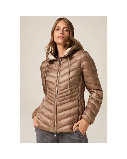 Winter Jackets Oltre de color Brown