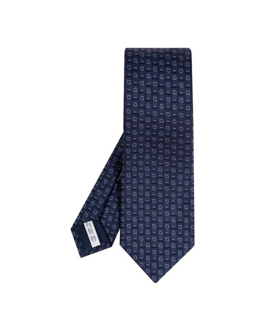 Ferragamo Accessoires ,Blauw ,Zijden Stropdas in het Blue voor heren