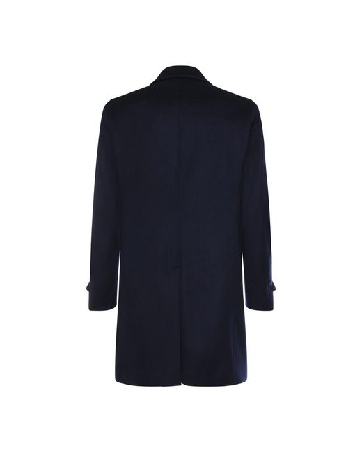 Luigi Bianchi Blue Single-Breasted Coats for men