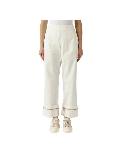 Herno Natural Cropped Trousers