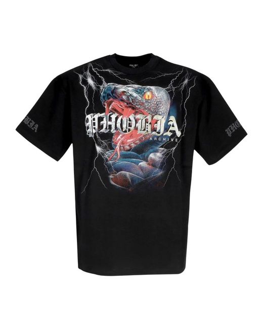 PHOBIA ARCHIVE Snake Tee in het Black voor heren