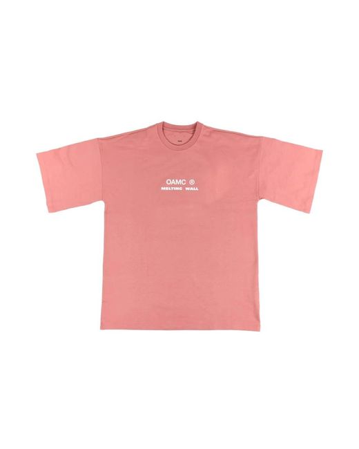 OAMC Tops ,Roze ,Katoen Roze Fungi T-Shirt in het Pink voor heren