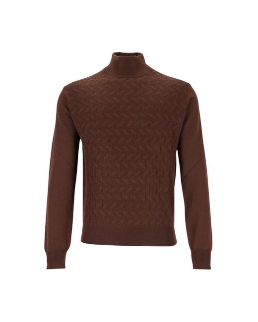 Turtlenecks Corneliani de hombre de color Brown