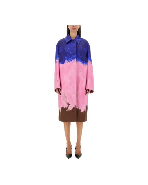 Dries Van Noten Pink Single-Breasted Coats