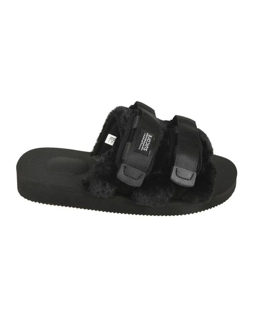 Suicoke Black Sliders