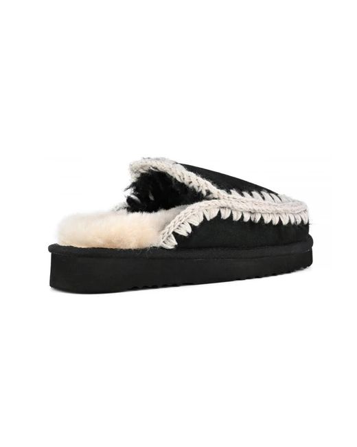 Mou Black Eskimo Slipper
