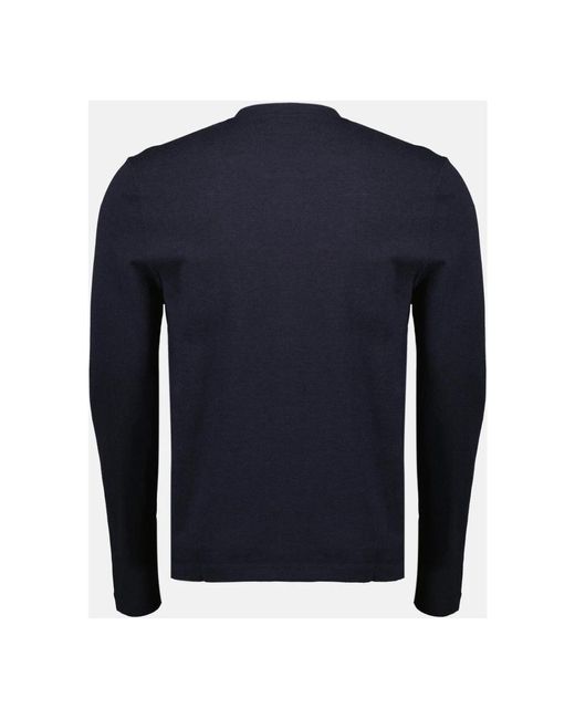 Officine Generale Blue Round-Neck Knitwear for men