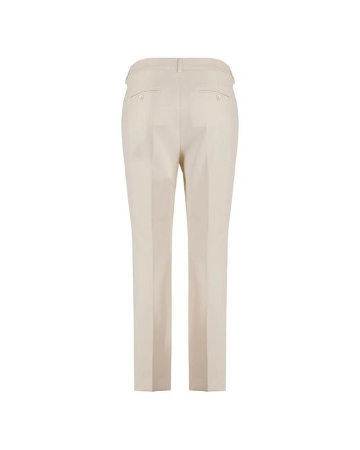 Weekend by Maxmara Rechte Broek Met Achterzakken in het Natural