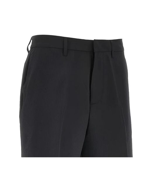 Emporio Armani Gray Technical Seersucker Shorts for men