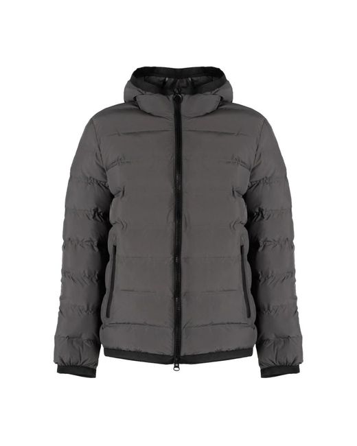 Geox Gesteppte jacke mit kapuze in Gray für Herren