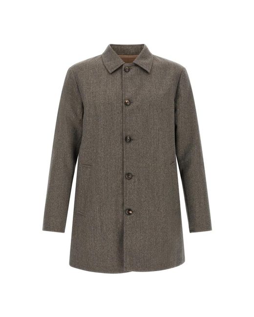 Pal Zileri Gray Trench Coats for men