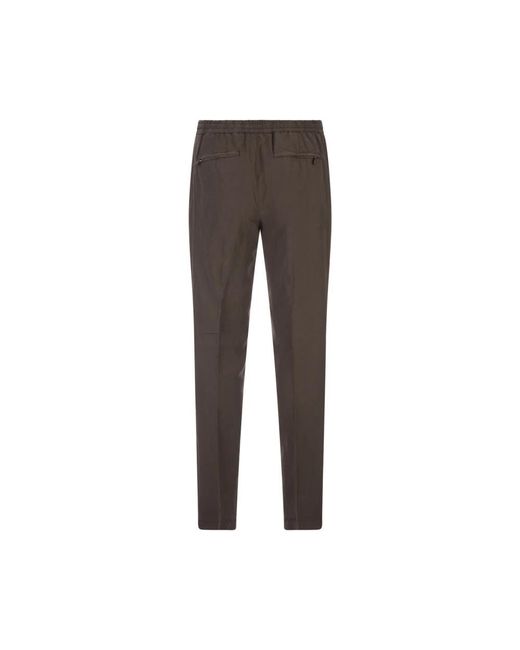PT Torino Brown Slim-Fit Trousers for men