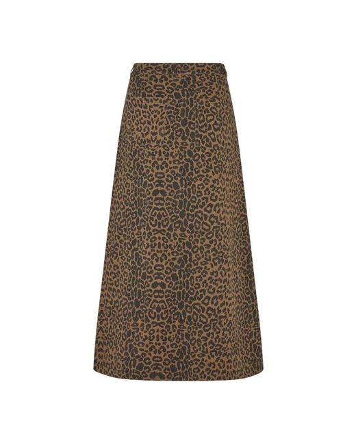 Lolly's Laundry Rokken ,Veelkleurig ,Katoen Luipaardprint Maxi Rok in het Brown