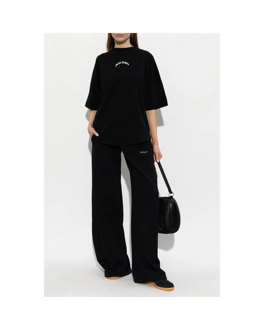 Palm Angels Black T-Shirts