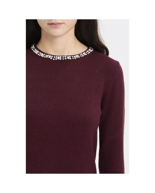 Kaos Ronde Hals Trui in het Red