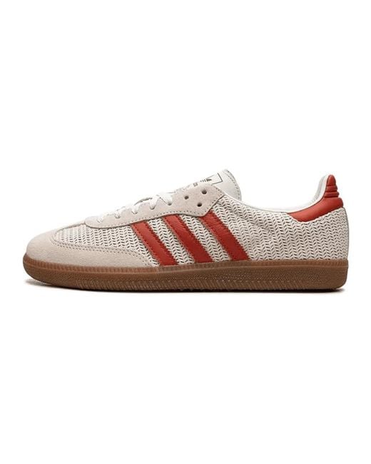 Sneakers bianche rosse samba og di Adidas in Pink