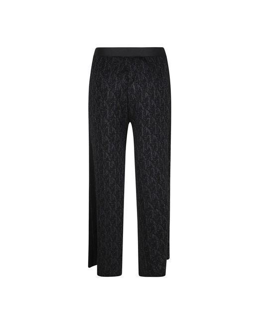 Palm Angels Black Knitted Flared Trousers