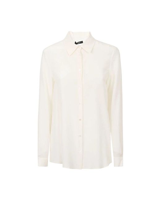Camisa clásica de seda Weekend by Maxmara de color White