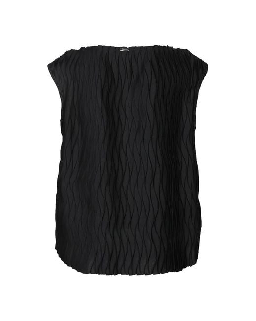 Herno Black Sleeveless Tops