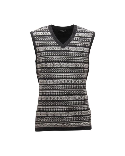 Guess Gray Sleeveless Knitwear for men