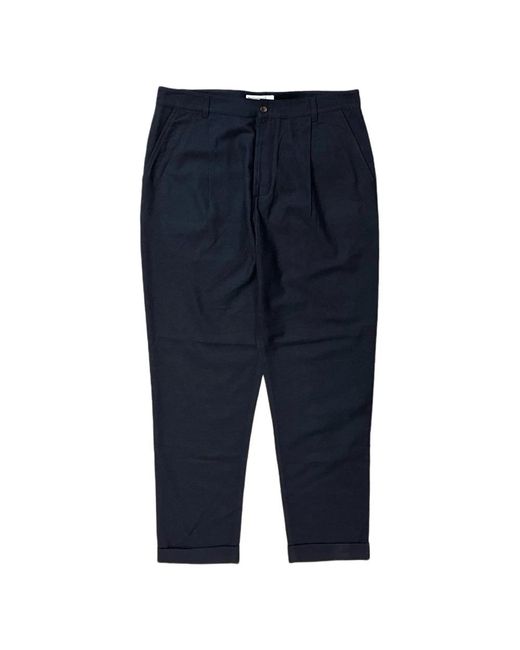 Universal Works Blue Cropped Trousers for men