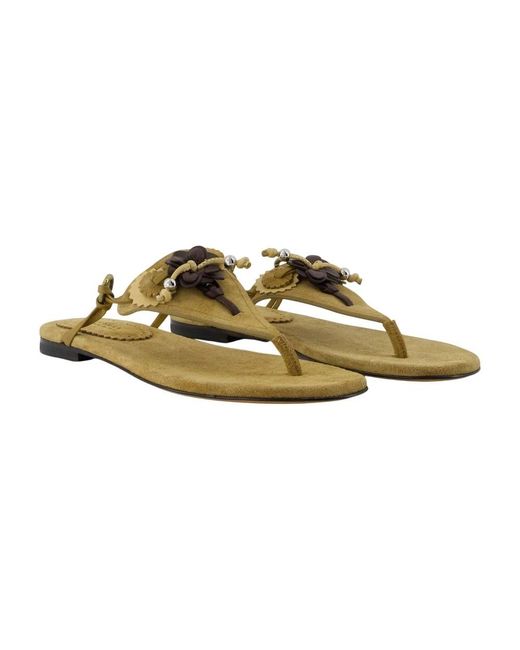 Isabel Marant Metallic Flip Flops