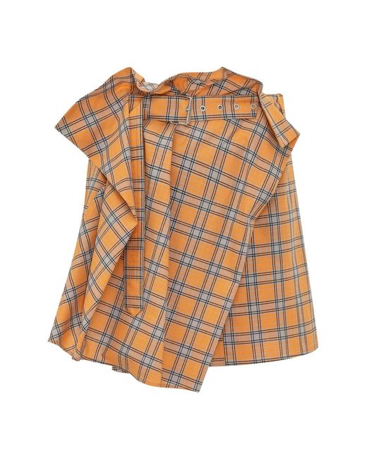MSGM Orange Short Skirts