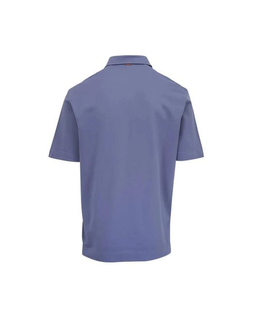 Zegna Blue Polo Shirts for men