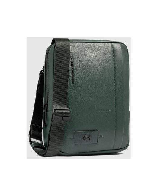 Piquadro Klein Umhängetasche Für Herren Aus Leder Mit Ipadmini-Fach, Rfid-Geschützt in Green für Herren