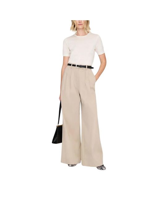 Anine Bing Natural Wide Trousers
