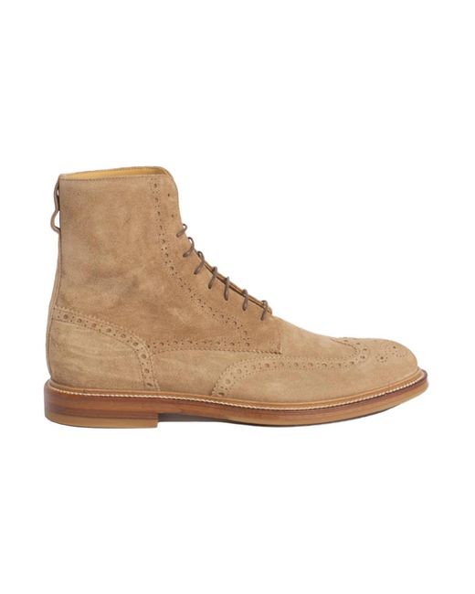 Brunello Cucinelli Natural Lace-Up Boots for men
