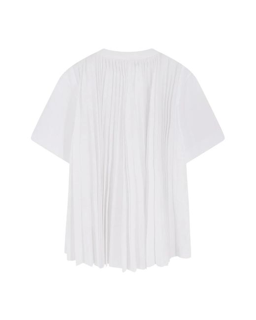Sacai White T-Shirts