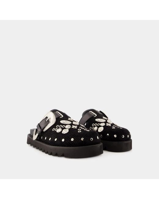 Toga Schoenen ,Zwart ,Leer Zwarte Leren Muiltjes in het Black