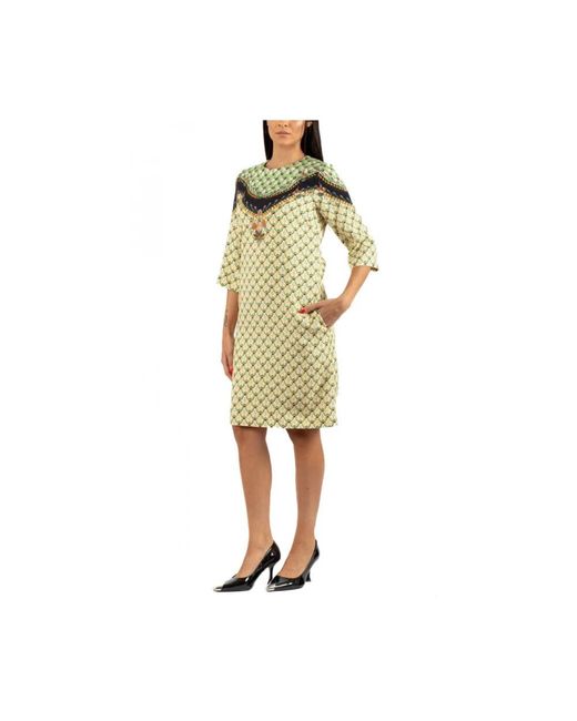 Etro Green Short Dresses