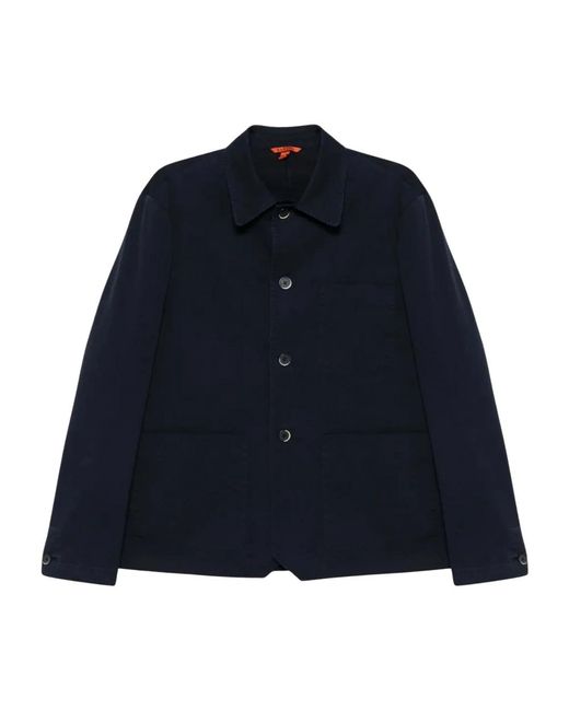 Barena Jassen ,Blauw ,Katoen Katoenen Overshirt Met Opgestikte Zakken in het Blue voor heren