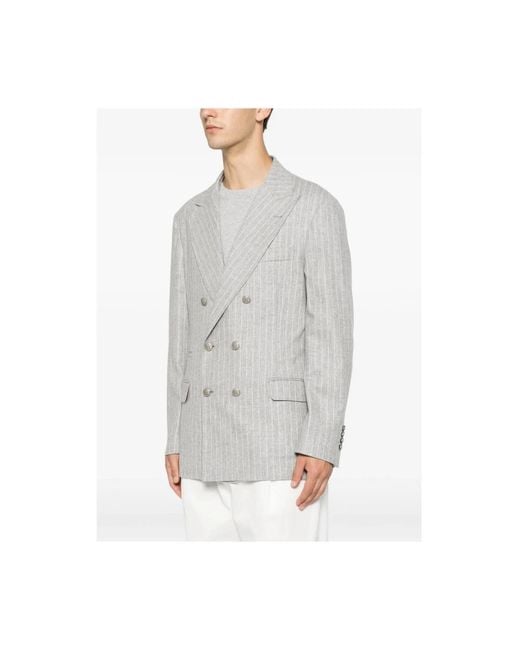 Blazers Brunello Cucinelli de hombre de color Gray