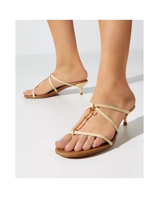 Jacquemus Metallic Heeled Mules