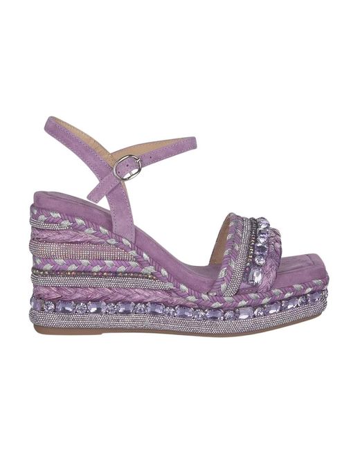 Wedges Alma En Pena. de color Purple