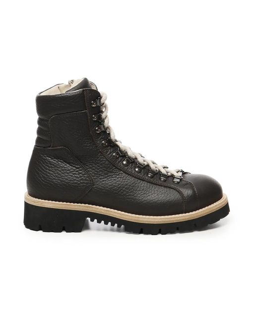 Eleventy Black Lace-Up Boots for men