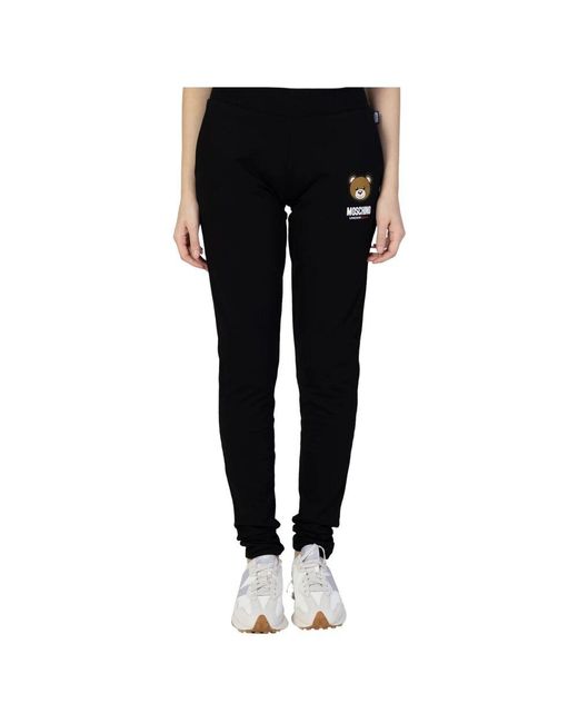 Moschino Black Bequeme jogginghose
