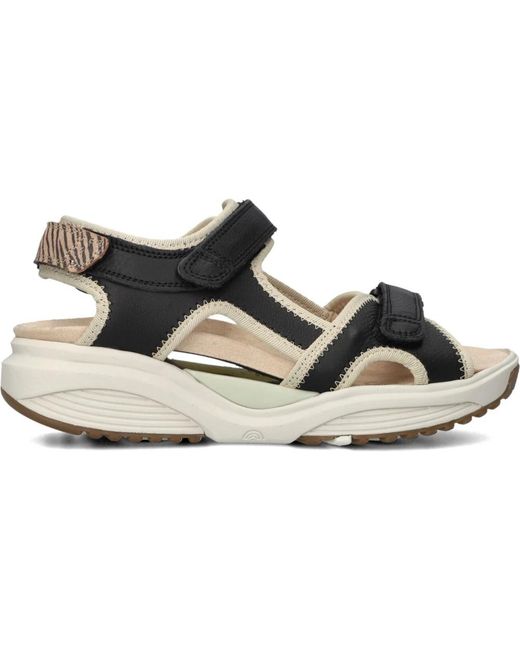 Xsensible Black Schwarze Textil Sandalen Nikiti