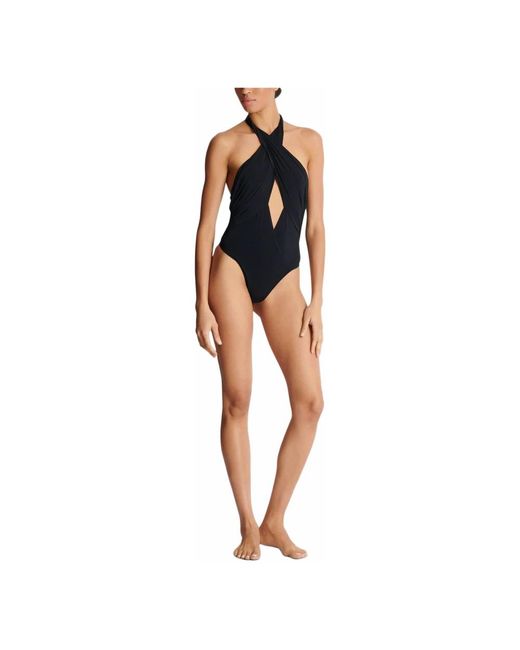 Balmain Badmode ,Zwart ,Effen Badpak in het Black